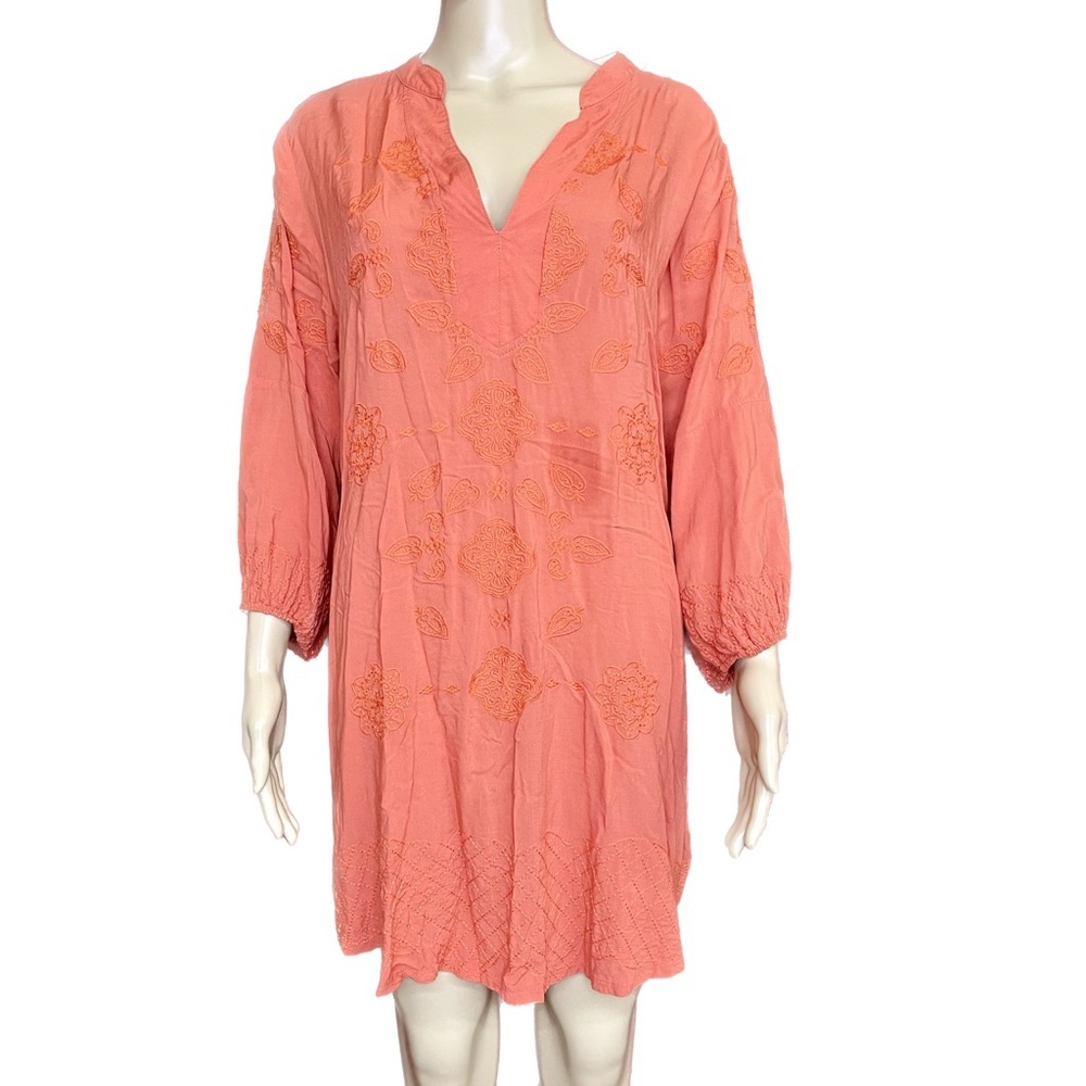 Maria Rello Embroidered Tunic/Mini Dress Size Large